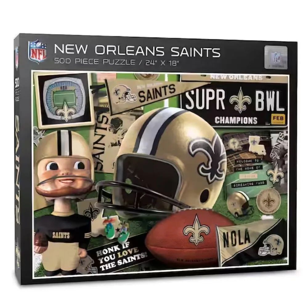 NFL New Orleans Saints Puzzle Superbowl Retro Series 500 Piece Puzzle